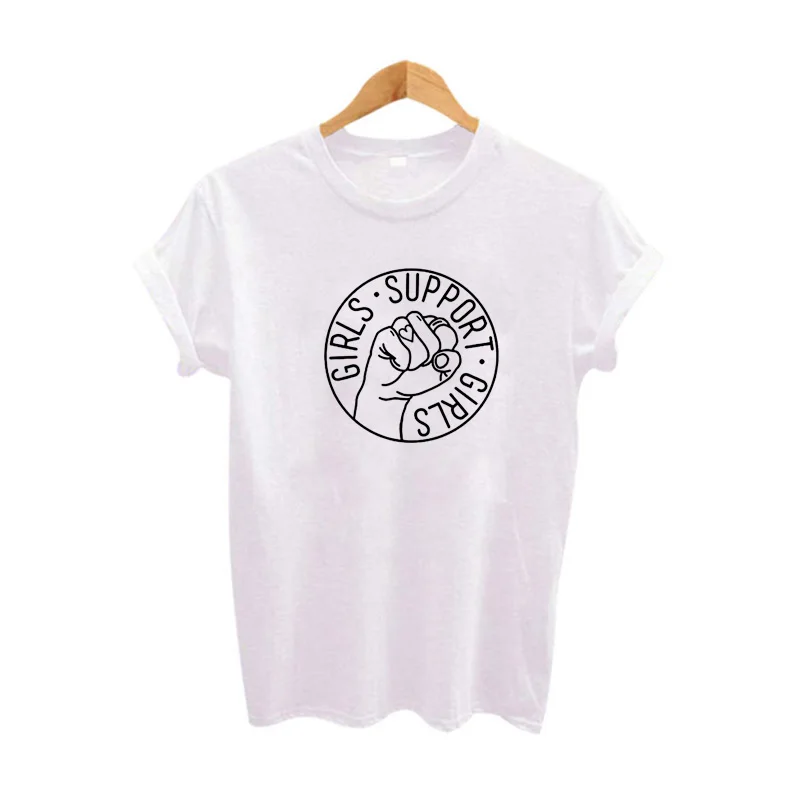 الفتيات دعم الفتيات شعار محب النسوية تي شيرت أبيض أسود الجرافيك المحملة المتناثرة الأعلى التي شيرت القطن المحملة قميص فام Camiseta الفتيات دعم الفتيات شعار محب النسوية تي شيرت أبيض أسود الجرافيك المحملة المتناثرة الأعلى التي شيرت القطن المحملة قميص فام Camiseta