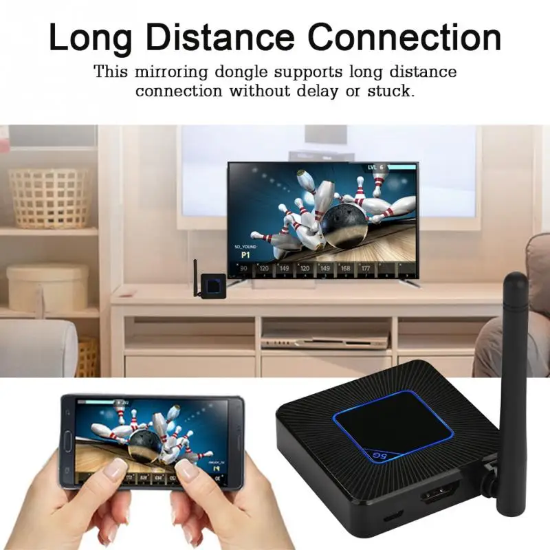 2,4G/5G Q4 HDMI+ AV выходной зеркальный ключ H264/H265/1080 P DLNA онлайн беспроводной экранный зеркальный ключ