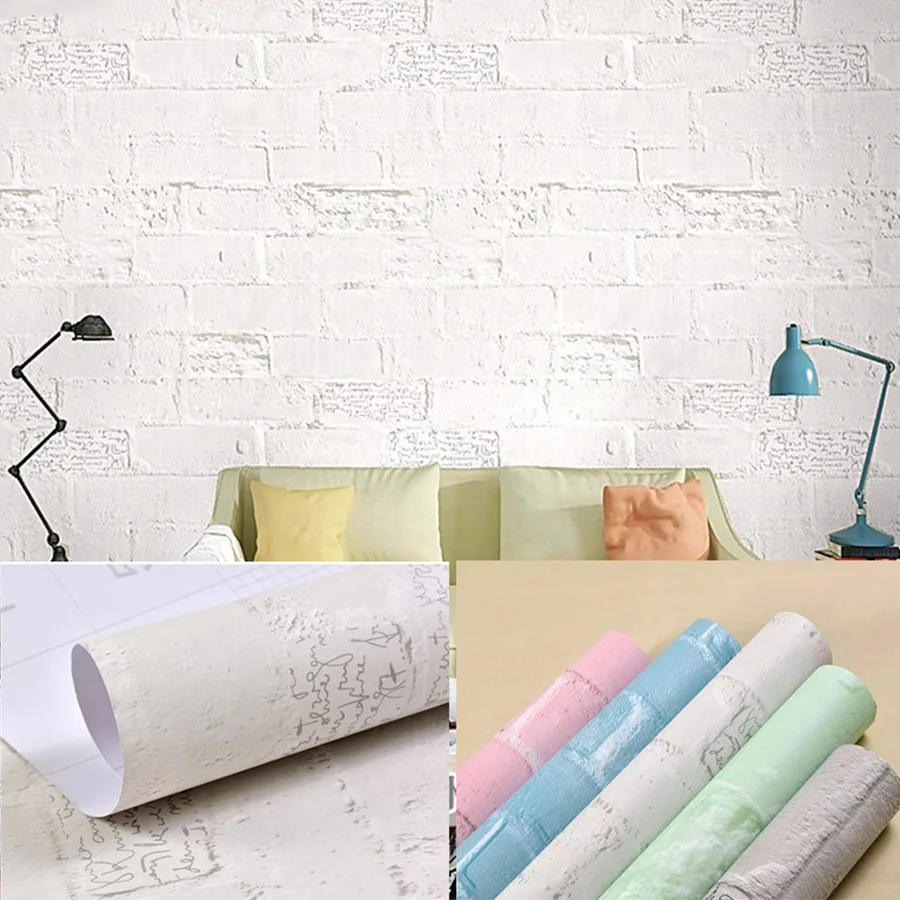 

Living Room Bedroom Decorative Film Brick Stone Self Adhesive Wallpaper Roll Vinyl PVC Waterproof Modern Home Decor Wallcovering