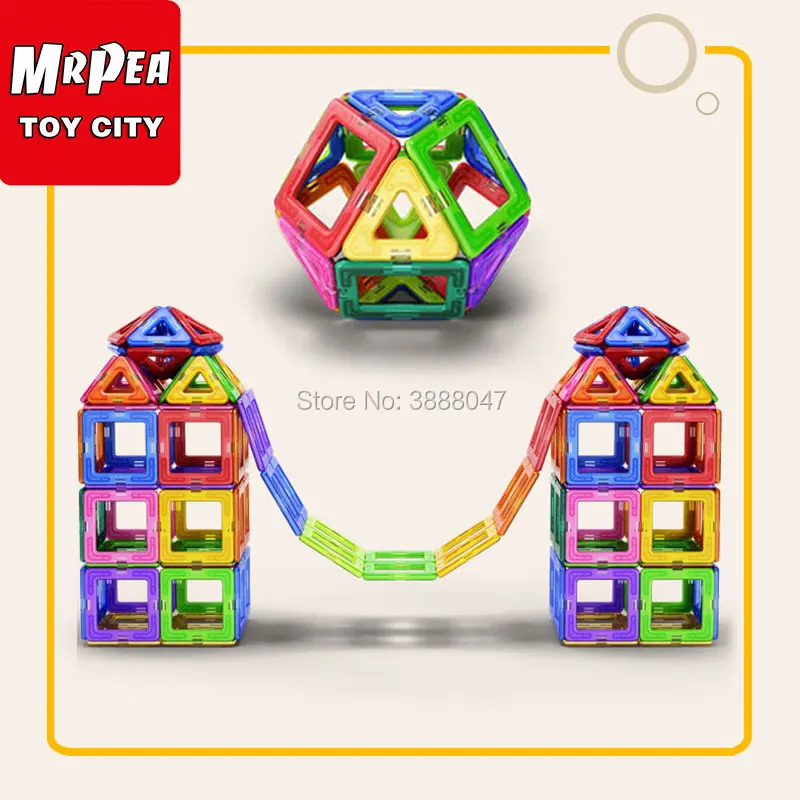 

Magnetic Constructor Big Size Set Building Blocks Bricks Construction Designer 52-106Pcs Magnet Tiles Toys For Children Kids