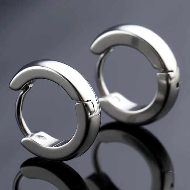 

Ayliss Fashion Body Jewelry Hoop Ear Helix Ear Hoop Earrings Huggies Women Mens Stainless Steel 1 Pair Have 3 Colors Optional
