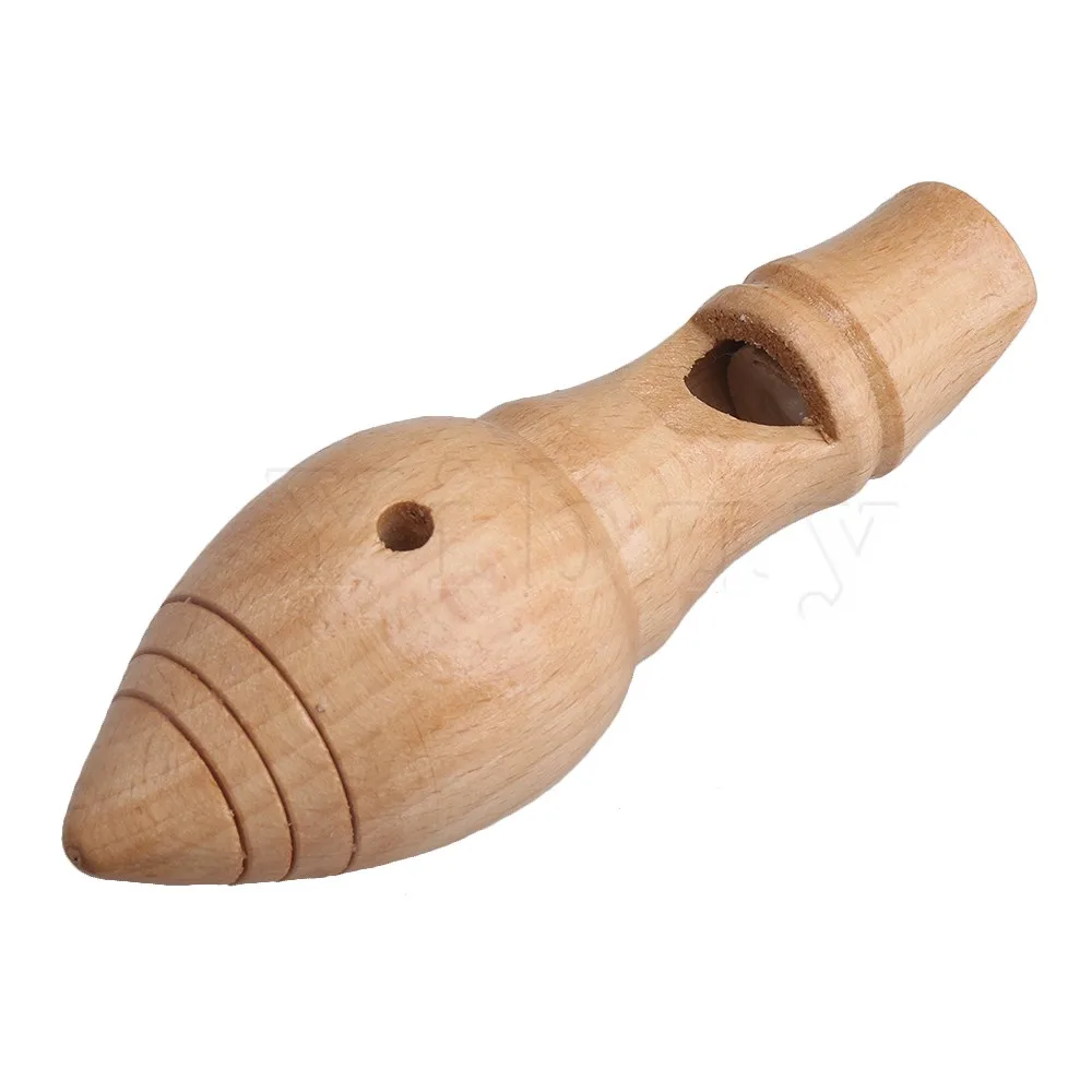 

Yibuy 10.5x4cm Solid Wood Cuckoo Whistle Long Type for Children Musical Toy