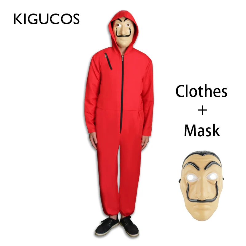 KIGUCOS La Casa De Papel маскарадные костюмы Дом паперов с маской для лица отца на Хэллоуин |
