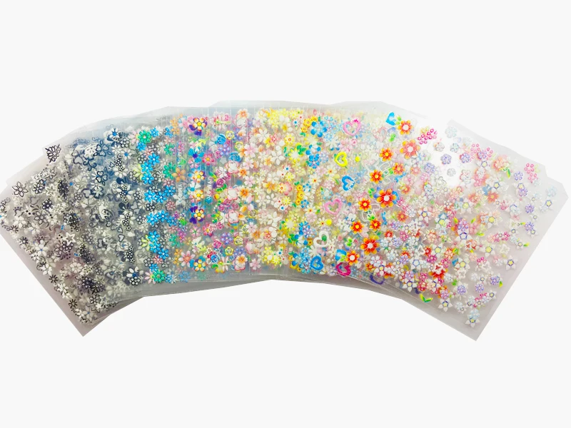 Низкая цена 50 шт./лот № 71(C10-C20-R1) самые лучшие продавая продукты Nail Art полупрозрачные цветы 3D самоклеющиеся виниловые наклейки на стену с рисунком