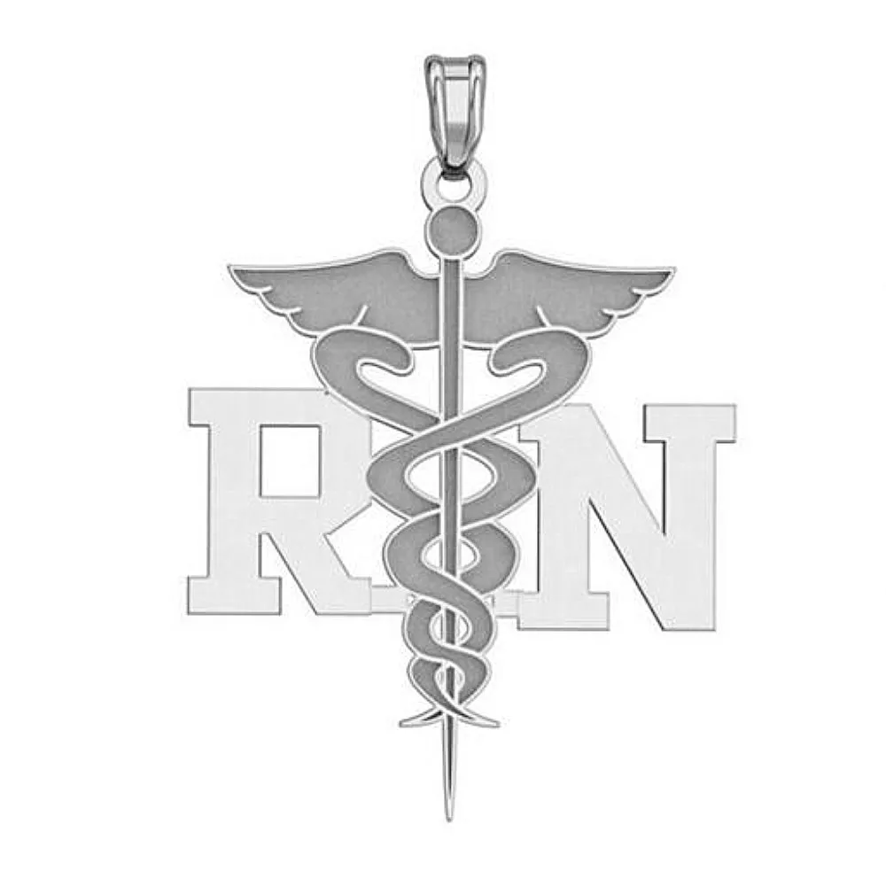 Buy Alloy craft metal RN Nurse Medical Symbol Charm
