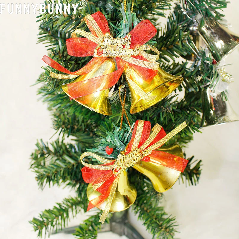 

FUNNYBUNNY 1Pcs Christmas Tree Hanging Bells Jingle Pendant Party Decoration Ornaments Xmas