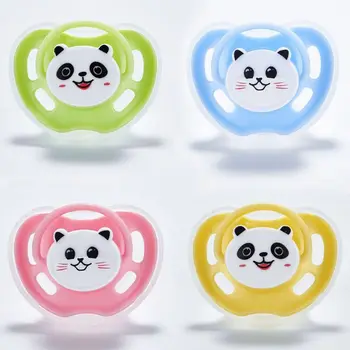 

Baby Newborn Food Grade Silicone Nipple Soother Pacifier Cute Cartoon Panda Cat Styling Soother Baby Comfort Tool Supplies