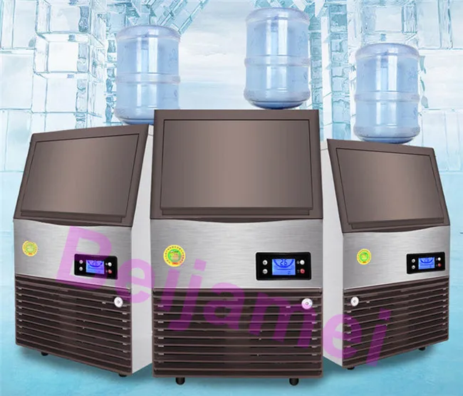 BEIJAMEI коммерческий льдогенератор машина 96 кг/24 ч высокое ёмкость 220 В квадратный Кубик Льда для Bubble чай магазин питание