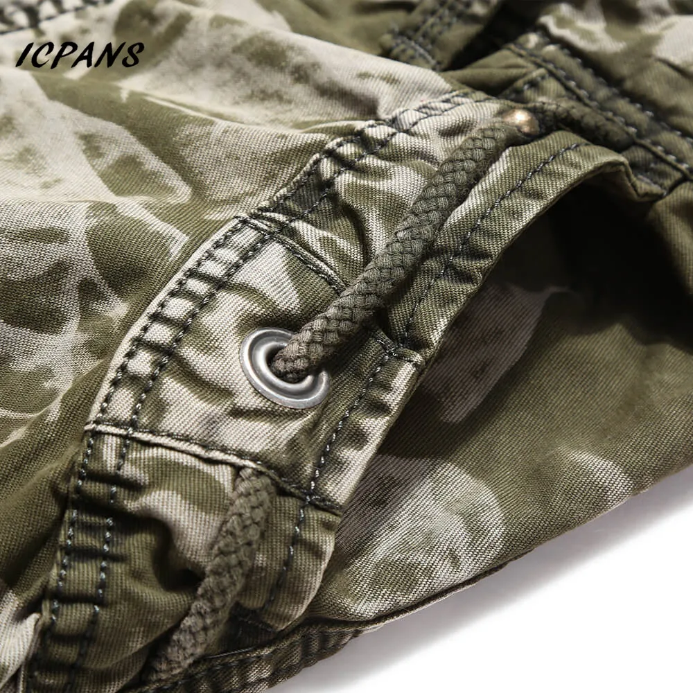  ICPANS Tactical Camo Cargo Pants Men Army Military Work SWAT Pants Paintball Male Casual Pockets Bl