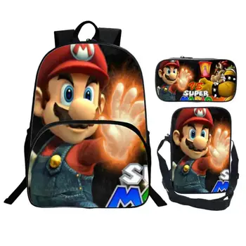

2019 Children School Bags Cartoon Doll Super Mario Printing Backpacks For Boys Girls Mario Bros Bag Students Birthdays Gifts