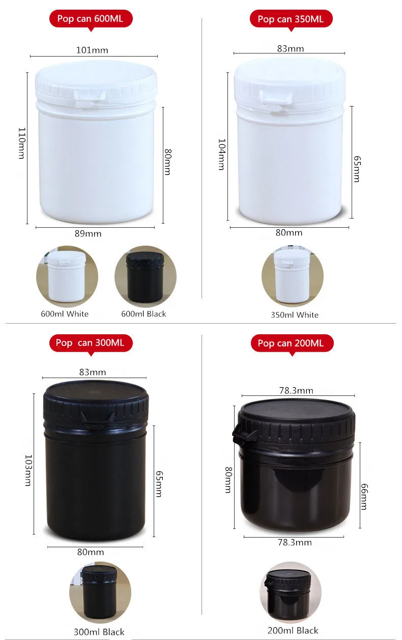 10 шт BPA бесплатные пластиковые банки 300 мл пустой контейнер с двумя крышками герметичная многоразовая бутылка для крема/краски/косметики