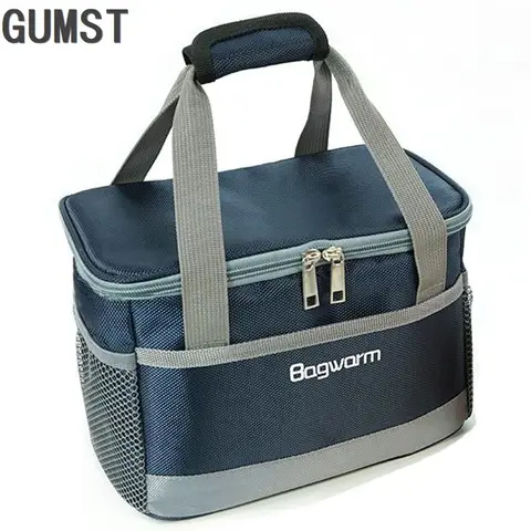 Bolsa do Refrigerador do Piquenique à Prova Água com Isolamento Bloco de Gelo Caixa de Almoço Oxford Portátil d’ Térmico Fresco Thermo Alimentos Frescos Latas Totes 5l – 8l
