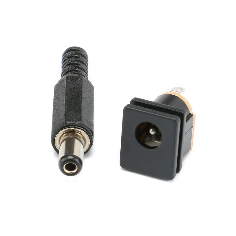 10pcs 5.5X2.1mm DC Power Female Jack Plugs Socket + Plug Male SMD PCB Mounting DC015 Connetors Kit DIY Adapter Connector (3)