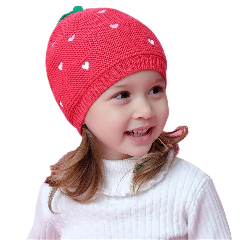 Baby Boys Girls Cute Hat Cartoon Warm Knitted Hats Children Autumn