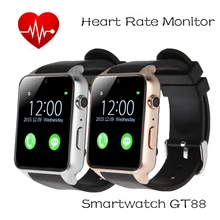 Waterproof GT88 Smart watch Heart Rate Monitor MTK2502C Bluetooth font b Smartwatch b font For Apple