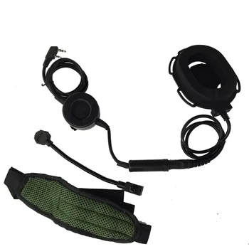 

HD03 Z Tactical Bowman Elite II Headset with Waterproof PTT RightLeft Ear for Kenwood 2 Pin Two-way Radios Green