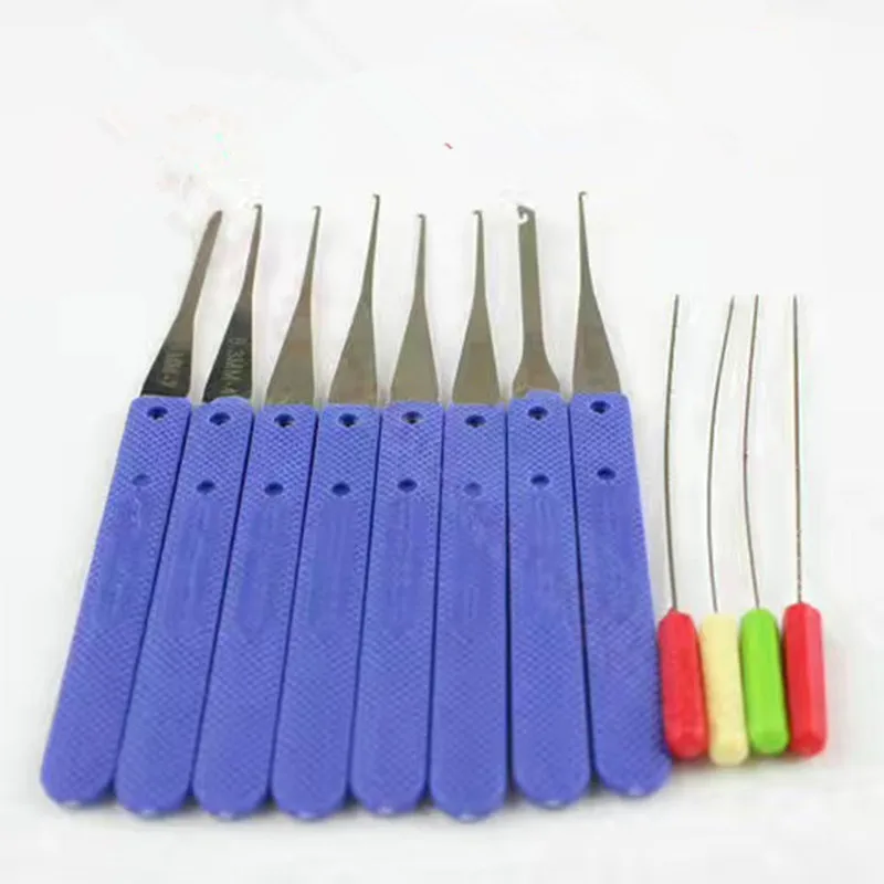 Free Shipping! 12Pcs Lock Broken Key Extractor Locksmith Tool Klom Blue