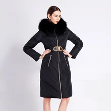 2016 Winter Jacket Women doen jackets luxury fashion raccoon fur Hood slim thicken long down coat Women’s Outerwear Duck down