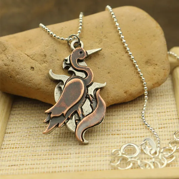 

1pcs cute Heron lovey animals pendant stereoscopic necklace pendant girl jewelry