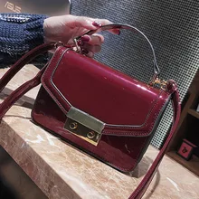 ETAILL Fashion Patent Pu Leather Luxury Design Bag Women’s Handbags Lady Flap Shoulder Messenger Bags Top Handle Crossbody Bag