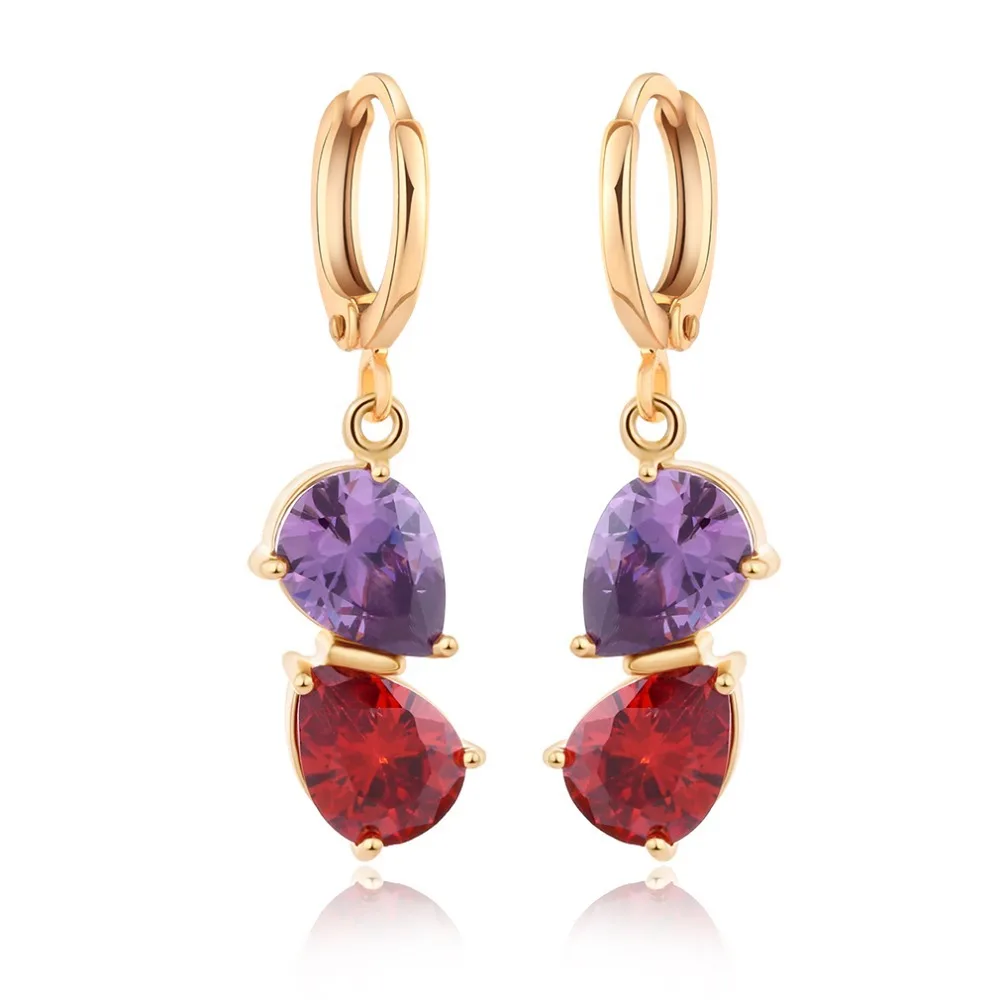 High Quality 2014 New Fashion Crystal Cube Earrings Long Earrings For