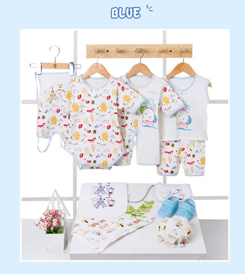 12 шт., комплект одежды для маленьких мальчиков 0-12 лет костюм для младенцев из хлопка Одежда для маленьких девочек, комплекты со штанами комплект одежды для малышей