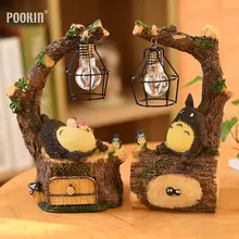 Творческий смолы Тоторо ночной Светильник СВЕТОДИОДНЫЙ прикроватный ночник для детей подарок на день рождения декор комнаты