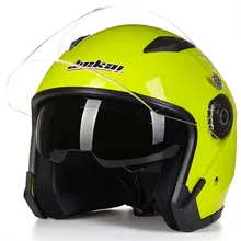 Double lens open face motorcycle helmet