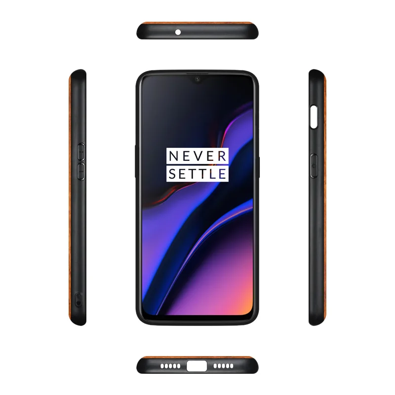Реальная фотография для One Plus 7 Pro 6T 6 5T дерево + чехол винтажный противоударный