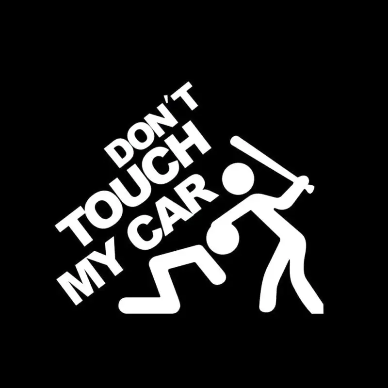 

NEW Strong Adhesion Funny Dont Touch My Car Pattern Reflective Car Sticker Waterproof PVC Car Sticker
