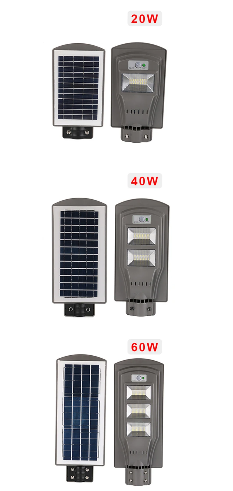 BEYLSION Remote Control Radar Sensor 20W 40W 60W LED Solar Street Flood Light Pole Emergency Lamp For Garland Garden Street (10)