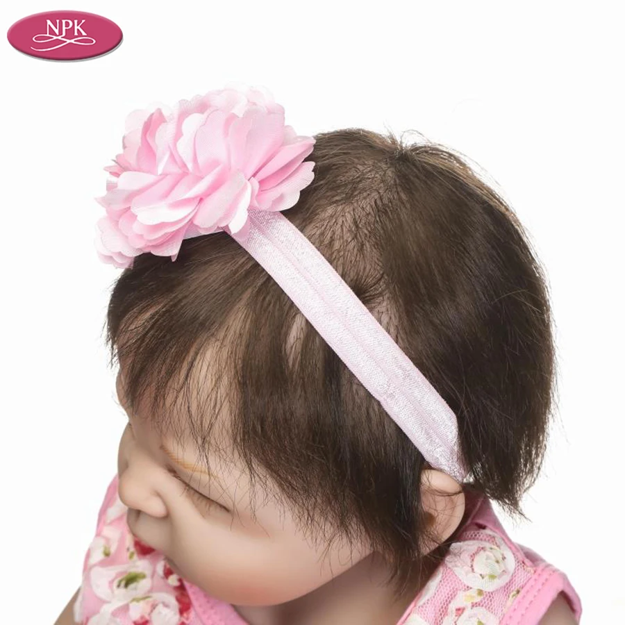NPK 56CM Reborn Baby Girl Full Body Silicone Lifelike Doll Pink Princess 22inch Soft Vinyl Boenca Bebe Reborn Dolls Bathe Toys (5)