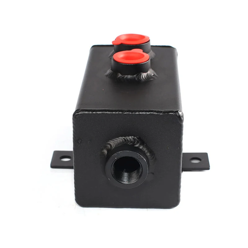 Universal Car racing 1L Aluminum Oil Catch Can Tank Fuel Tank With Breather& Filter Drain Tap