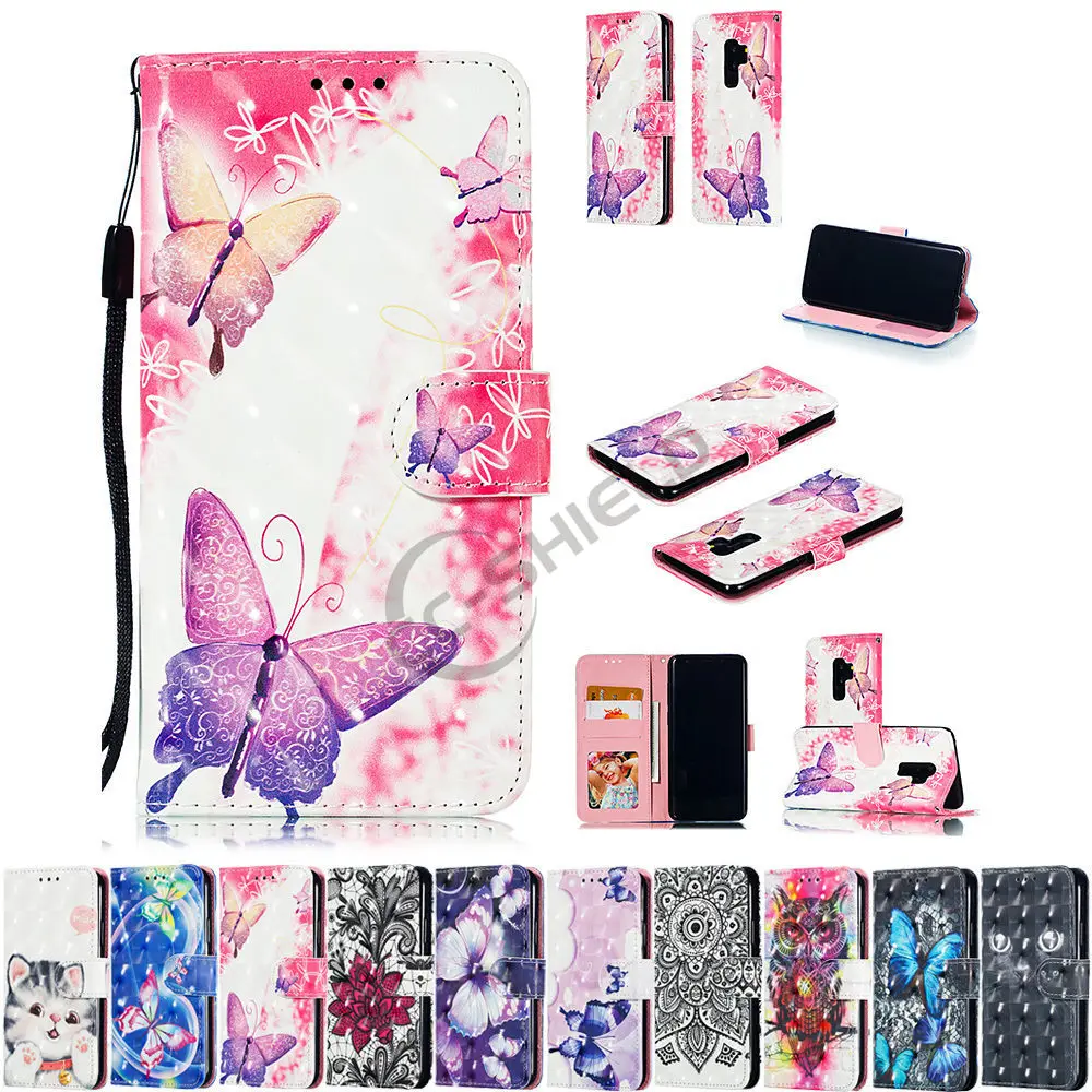 

3D Cover For Samsung Galaxy S9 Plus G965F G965F/DS Silicone Flip Photo Frame Wallet Phone Case S9Plus SM-G965F SM-G965F/DS Case