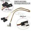 Câble de Conversion FPV Mini Gopro Hero3 Hero4 USB vers sortie vidéo AV 5V DC alimentation BEC entrée en temps réel, prise de câble AV ► Photo 1/5