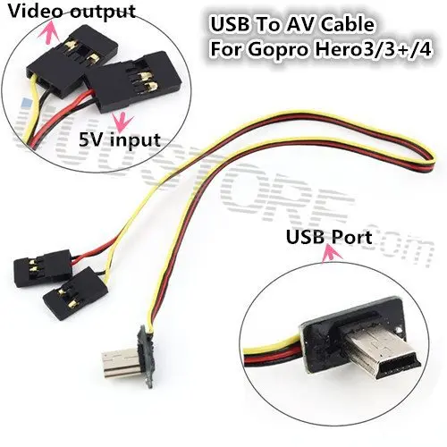 parts drone assembly FPV TO Hero3 DC power AV Video Mini 5V USB Gopro Hero4 BEC Output