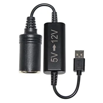 

Car Cigarette Lighter Socket Power Cord Transformer Cable Boost Converter Adapter Wired 5V USB Port To 12V