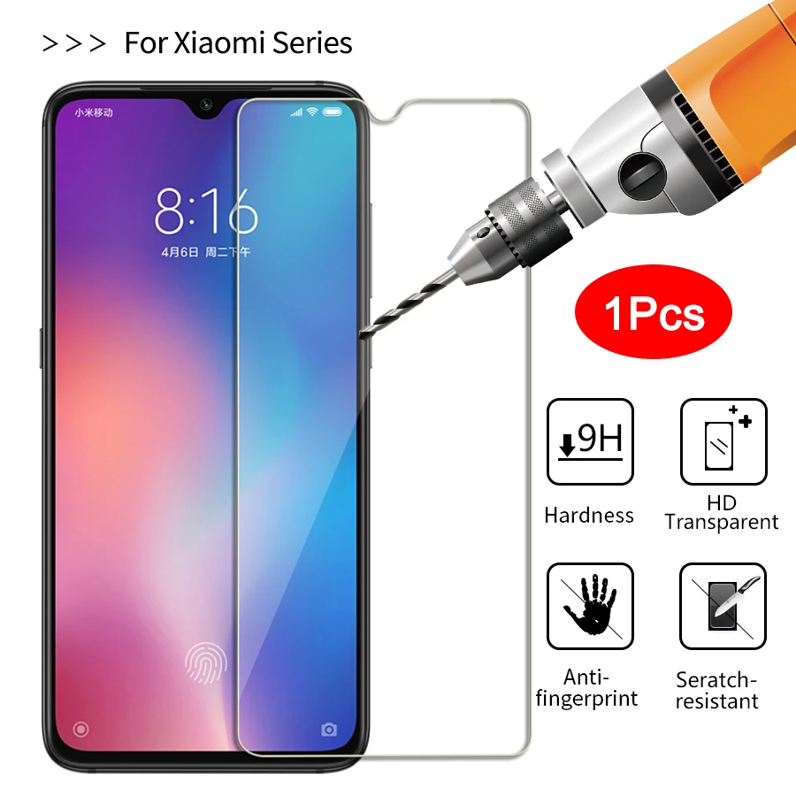 

1 Pcs/lot 9H 2.5D Tempered Glass for Xiaomi Mi 8 9 SE A2 Lite PocoPhone F1 Redmi Note 5 6 7 Pro Screen Protector Toughened Film