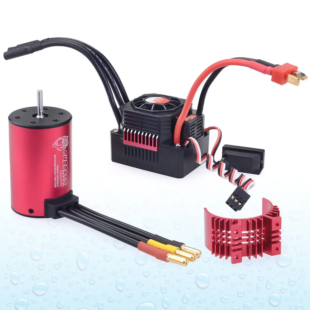 

Waterproof Combo 3660 3800KV Brushless Motor w/80A ESC For 1/10 RC Racing Car #$