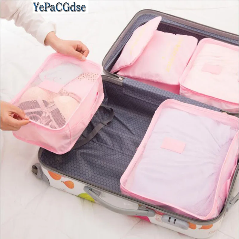 Buy 6 pcs/set home Storage Bag Organize travel essential suitcase Finishing