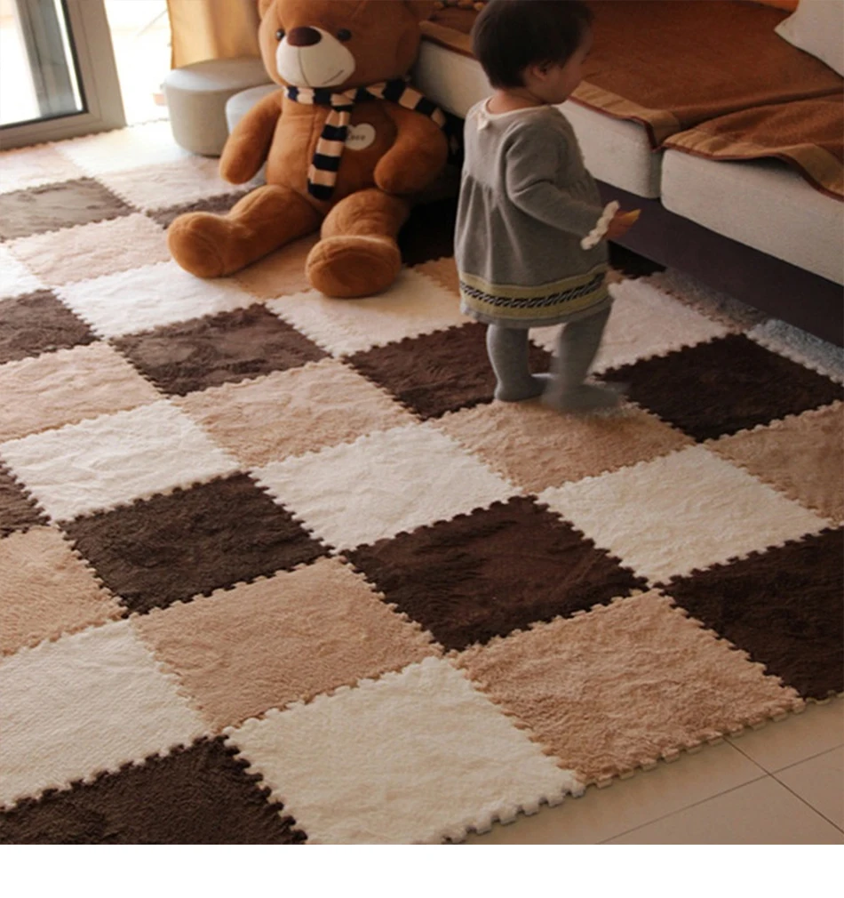 Esteira do Jogo do Bebê de Pelúcia para Crianças Lote Crianças Tapete Eva Foam Mat Desenvolvimento Puzzle Piso Macio Rastejando Jogo Playmat 10 Pçs - Mod. 254786 9 Brinquedos e hobbies