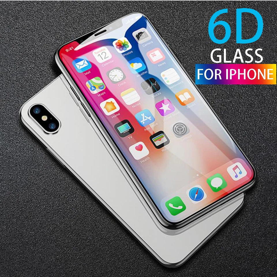 6D полное покрытие Защитное стекло для iPhone 6 7 6S 8 plus X на iphone 6s XS MAX XR защита экрана |