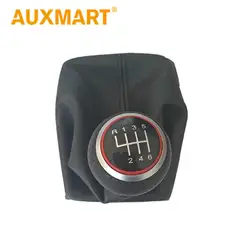 Auxmart 6 Скорость Шестерни ручка переключения Gaitor Чехол черный для Audi A4 S4 B8 8 К Высокое качество Прочный 2018 Новый