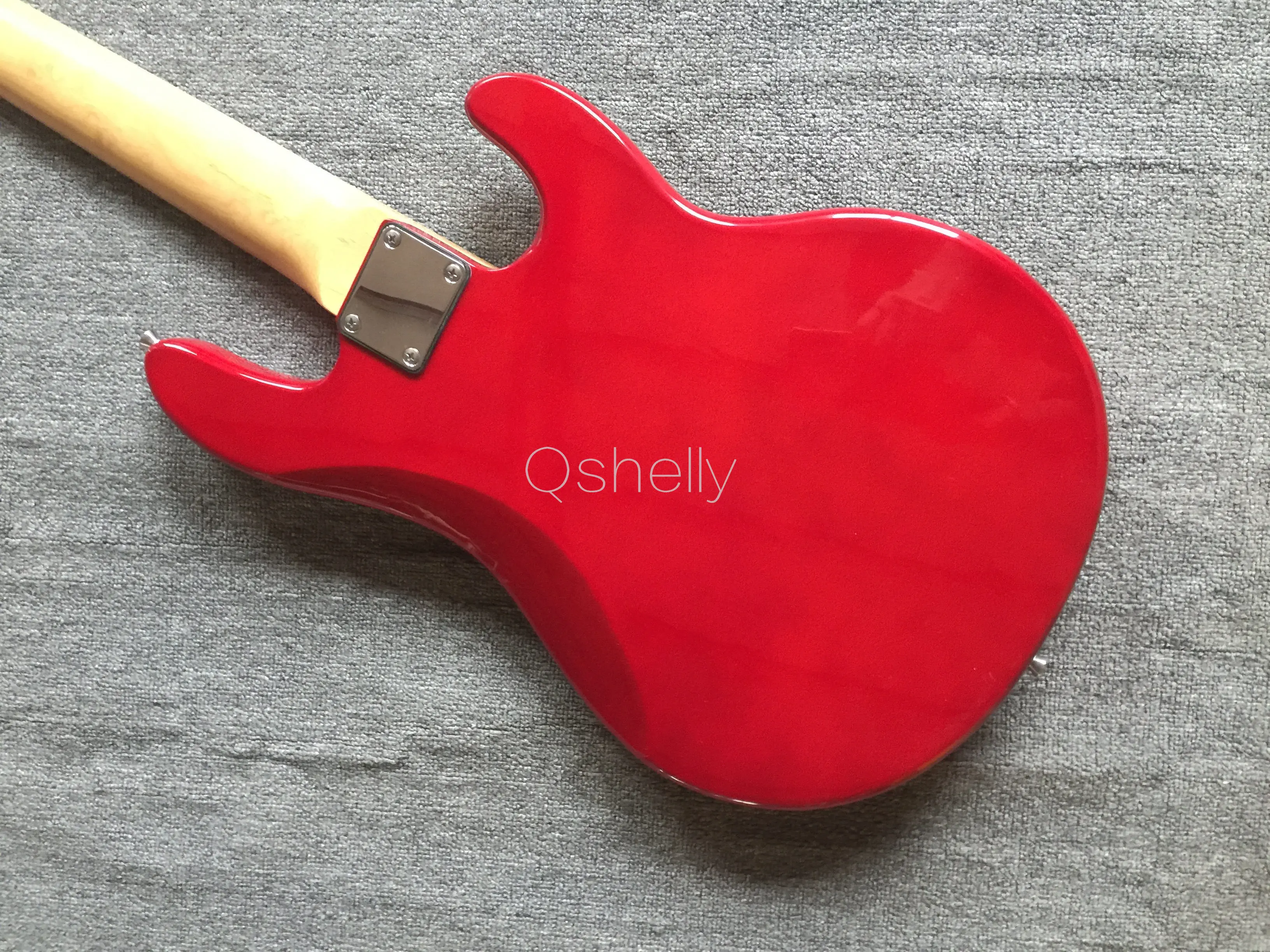 Высокое качество QShelly custom left hande 5 струн StringRay MC красная покрытая кленом топ электрическая бас гитара Музыкальные инструменты магазин