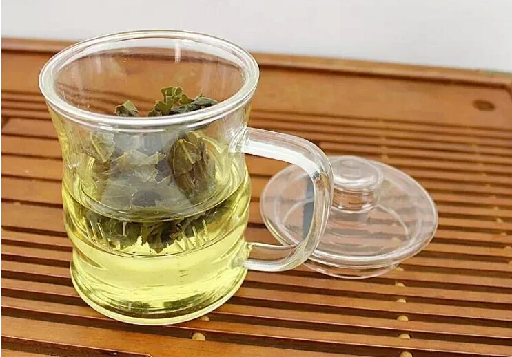1 шт 300 мл стеклянная чайная чашка кружка набор с крышкой и заваркой термостойкий стеклянный чайник бутылка для воды стеклянная посуда для напитков EJO 1044