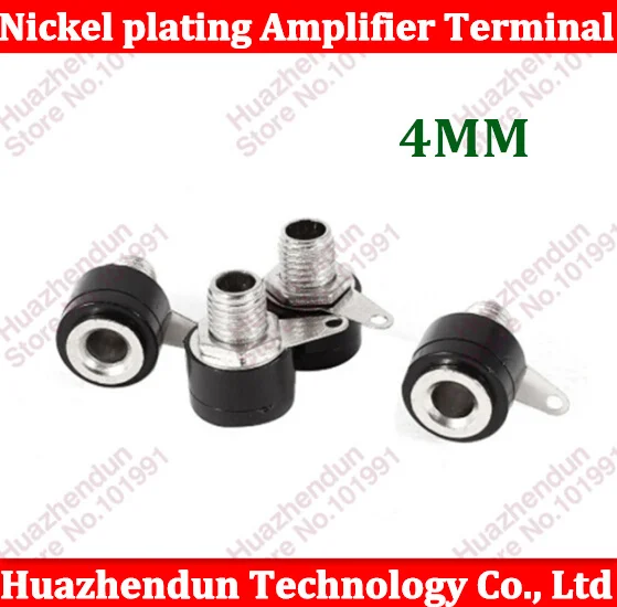 

20PCS/lto High quality Nickel plating Amplifier Terminal 4mm Binding Post banana Plug socket jack Mount Red Black