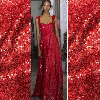 

African Net Lace Fabric French Best Sequins High Quality Tricolor Sequins Lace Fabric for 2019 Nigeria Tulle Fabric for Dress