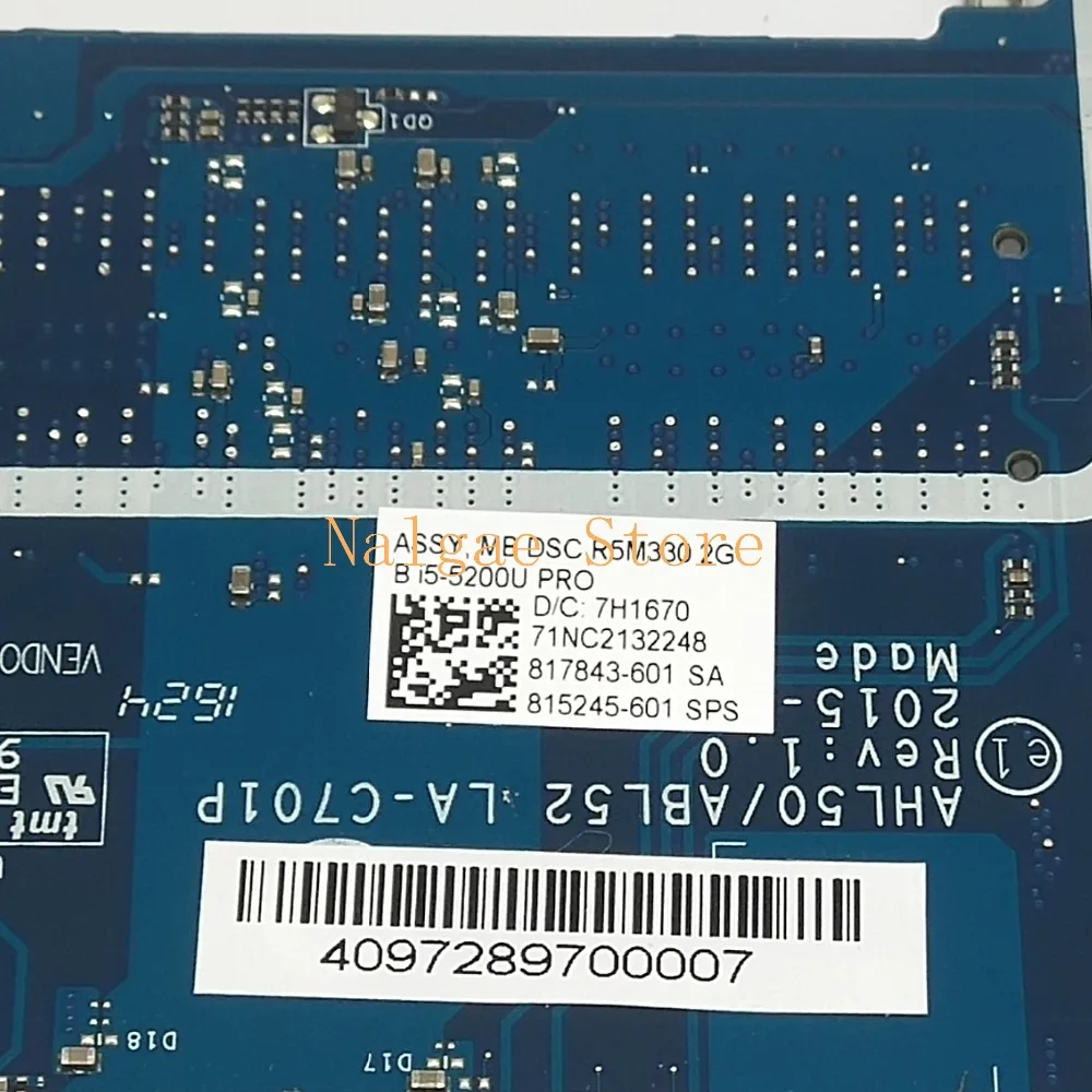 Oh my gad купите его для HP Pavilion 15 AC материнская плата ноутбука AHL50 ABL52 LA C701P 815244 501 001 W i5