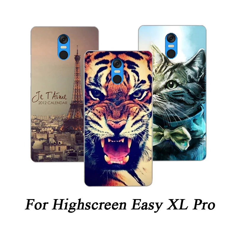

Soft Tpu Phone Case For Highscreen Easy XL Pro Cases Silicone Painted Wolf Rose Fundas Sheer For Highscreen Easy XL Pro Cover