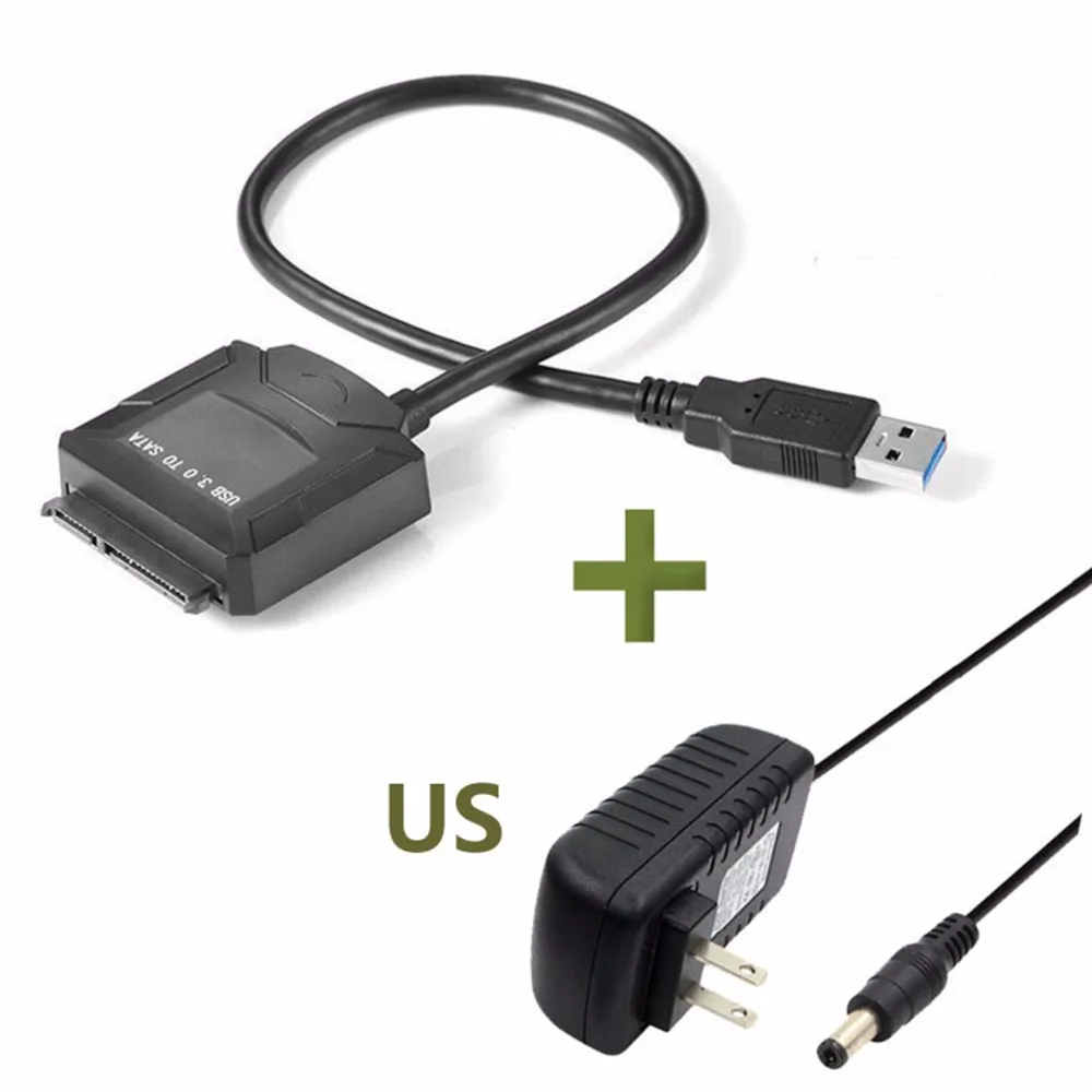 SOONHUA High Speed SATA USB3.0 Converter Hard Disk Drive With EU US Plug Univesal For SATA2.0 USB3.0 Converter Desktop Laptop